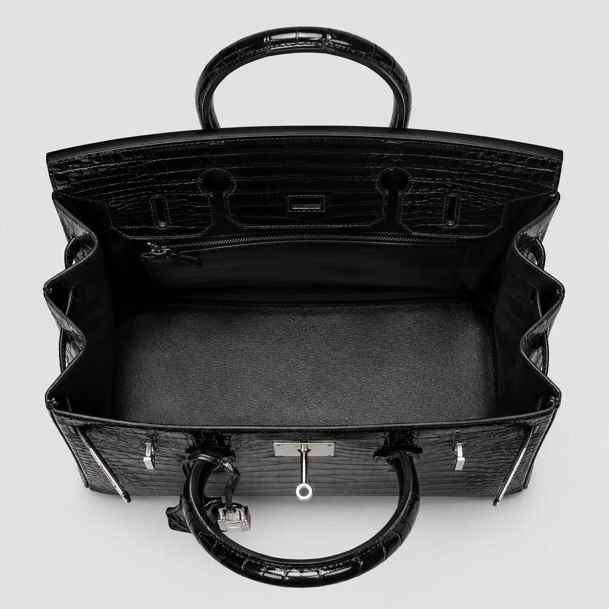 Hermès Birkin 30 Croco Porosus Noir Palladium — Größenvergleich | Luren Authentisch