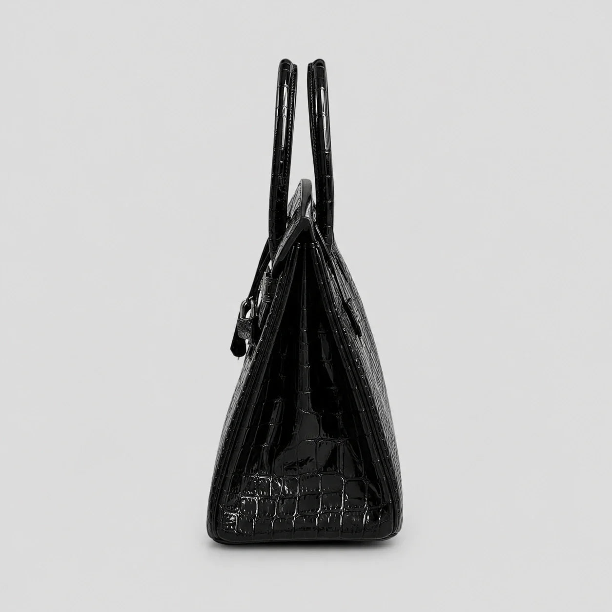 Hermès Birkin 30 Croco Porosus Noir Palladium — Innenansicht | Luren Authentisch