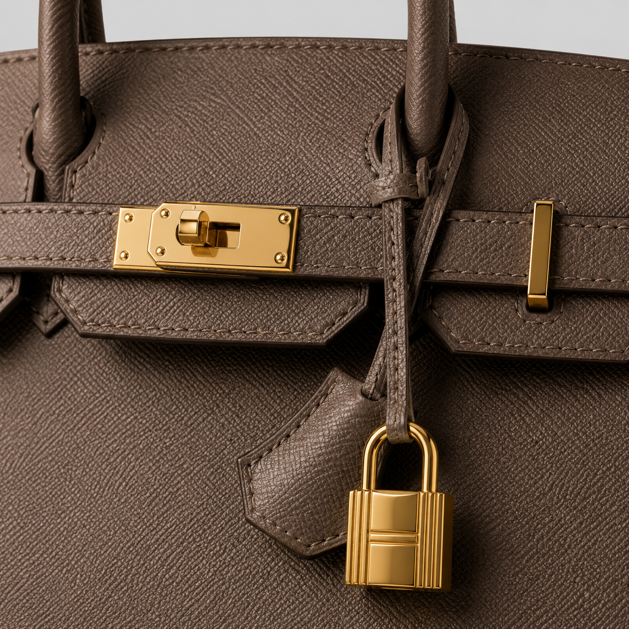 Hermès Birkin 30 Epsom Gris Gold — Henkel und Trageriemen | Luren Authentisch