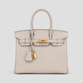 Hermès Birkin 30 Togo Craie Gold — Hauptansicht Vorderseite | Luren Authentisch
