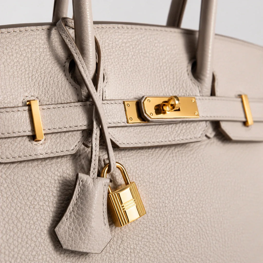 Hermès Birkin 30 Togo Craie Gold — Henkel und Trageriemen | Luren Authentisch