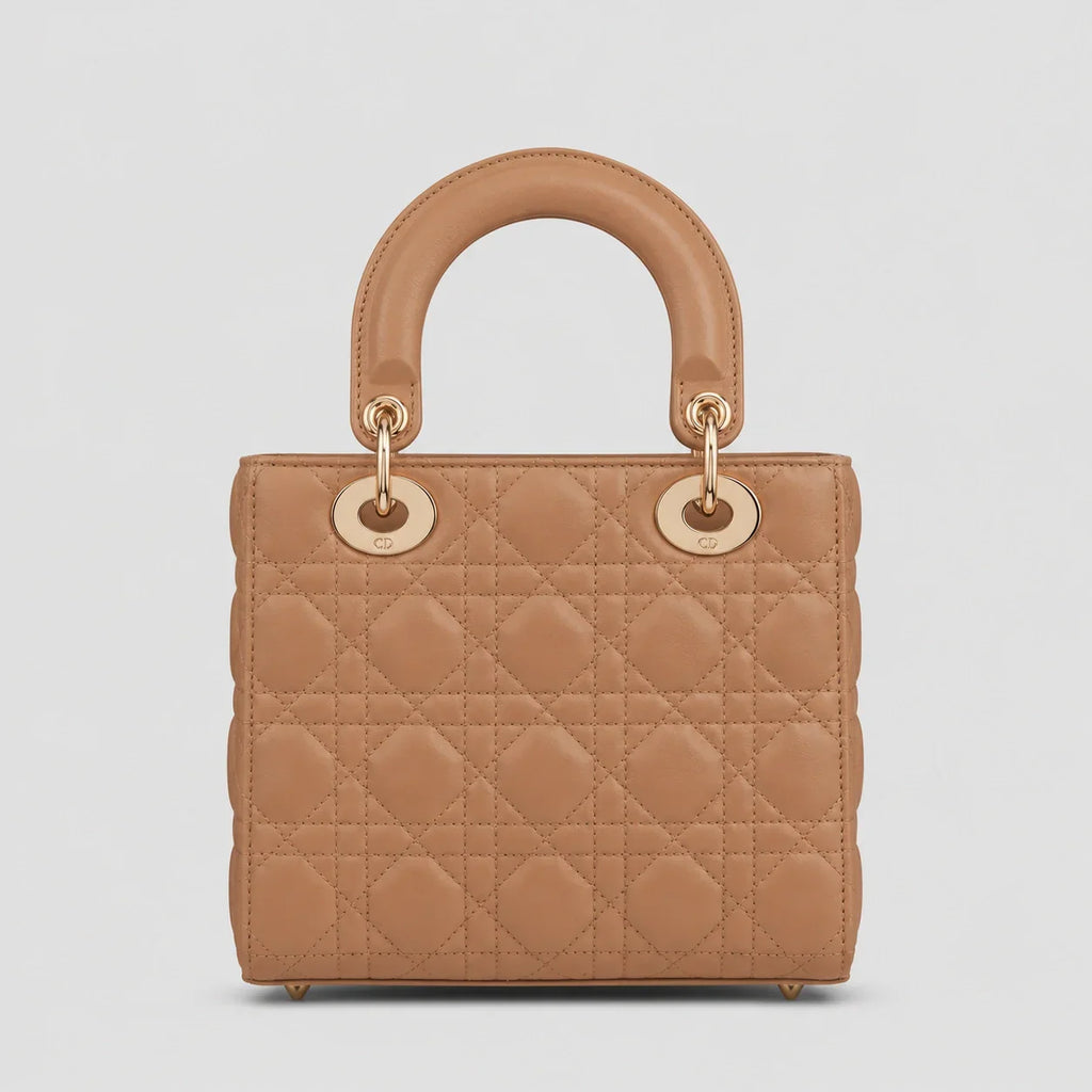 Lady Dior Cannage Lammleder Camel — Rückansicht | Luren Authentisch