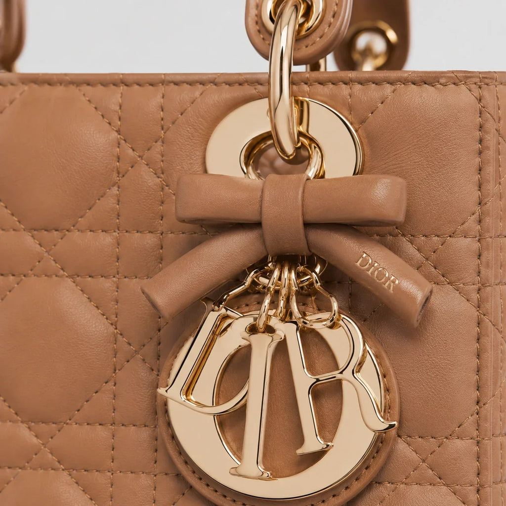 Lady Dior Cannage Lammleder Camel — Henkel und Trageriemen | Luren Authentisch