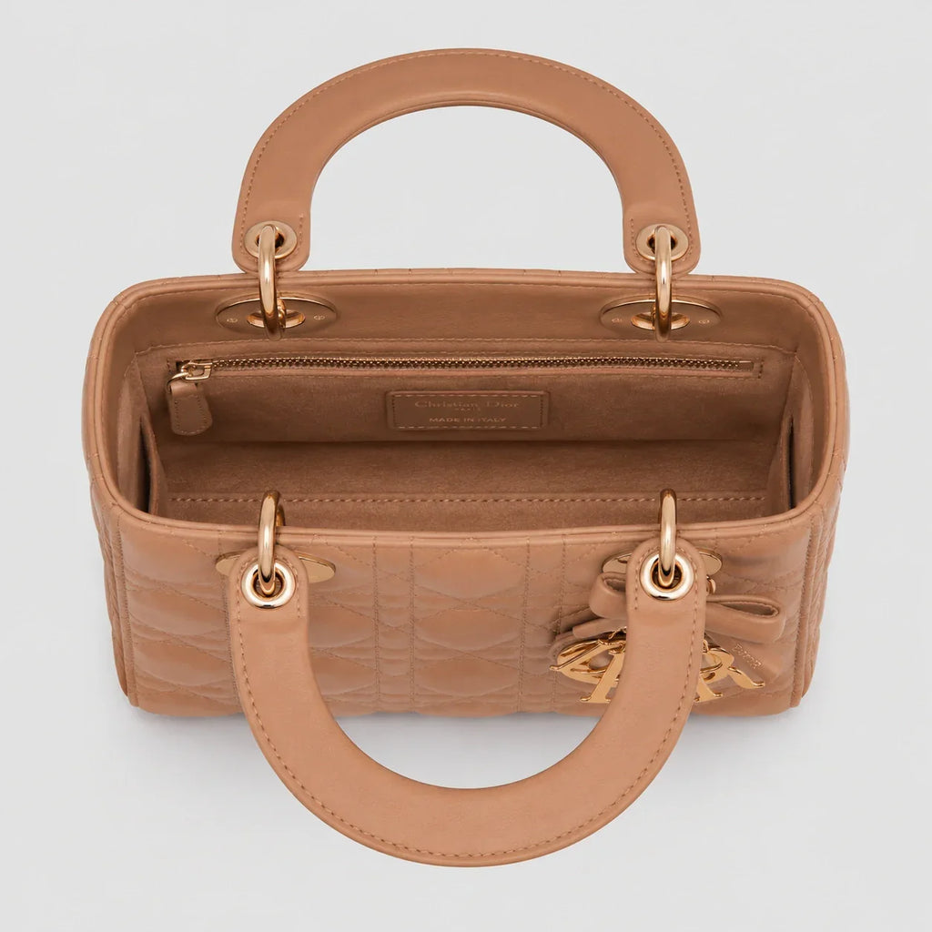 Lady Dior Cannage Lammleder Camel — Größenvergleich | Luren Authentisch