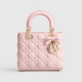 Lady Dior Cannage Lammleder Rosa Soupir — Hauptansicht Vorderseite | Luren Authentisch