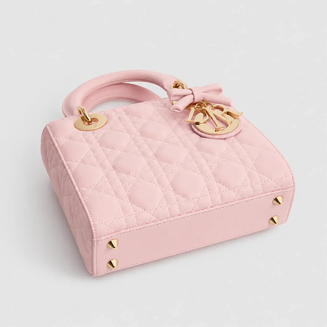 Lady Dior Cannage Lammleder Rosa Soupir — Beschläge Detailansicht | Luren Authentisch