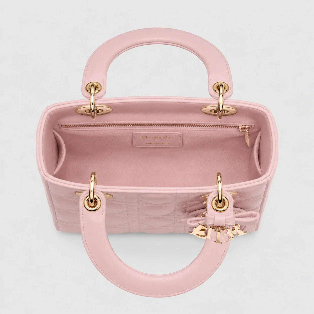 Lady Dior Cannage Lammleder Rosa Soupir — Größenvergleich | Luren Authentisch