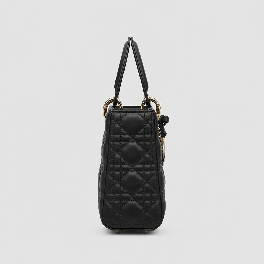 Lady Dior Cannage Lammleder Schwarz — Innenansicht | Luren Authentisch