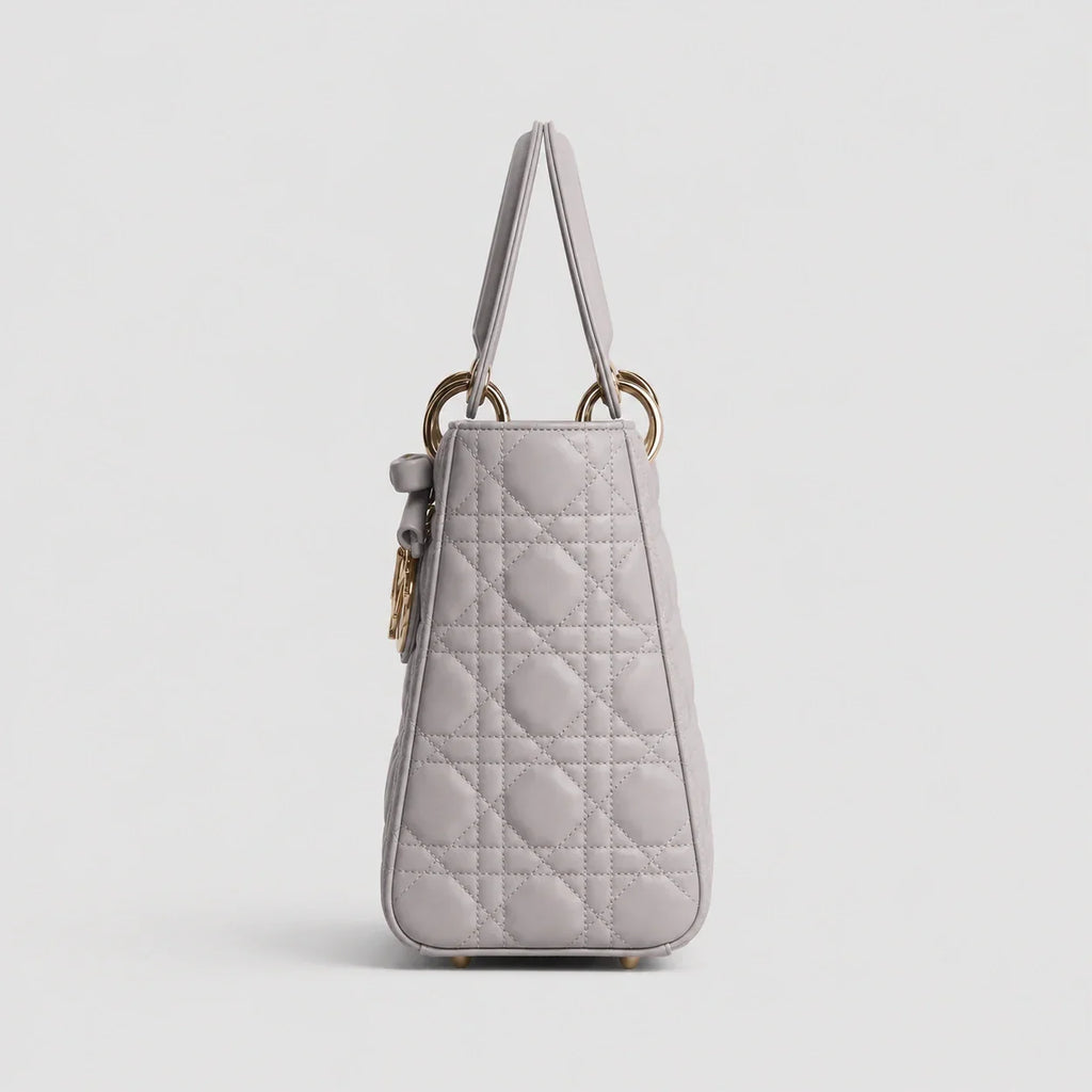 Lady Dior Cannage Lammleder Trianon Grau — Innenansicht | Luren Authentisch