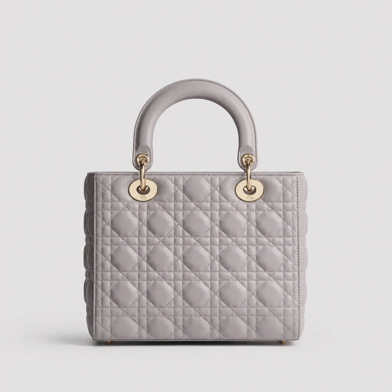 Lady Dior Cannage Lammleder Trianon Grau — Rückansicht | Luren Authentisch