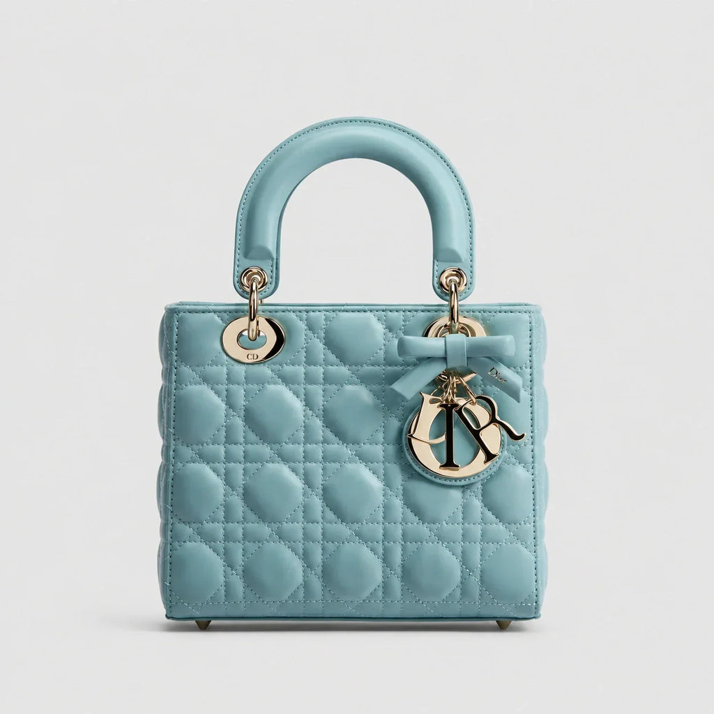 Lady Dior Cannage Lammleder Turmalinblau — Hauptansicht Vorderseite | Luren Authentisch