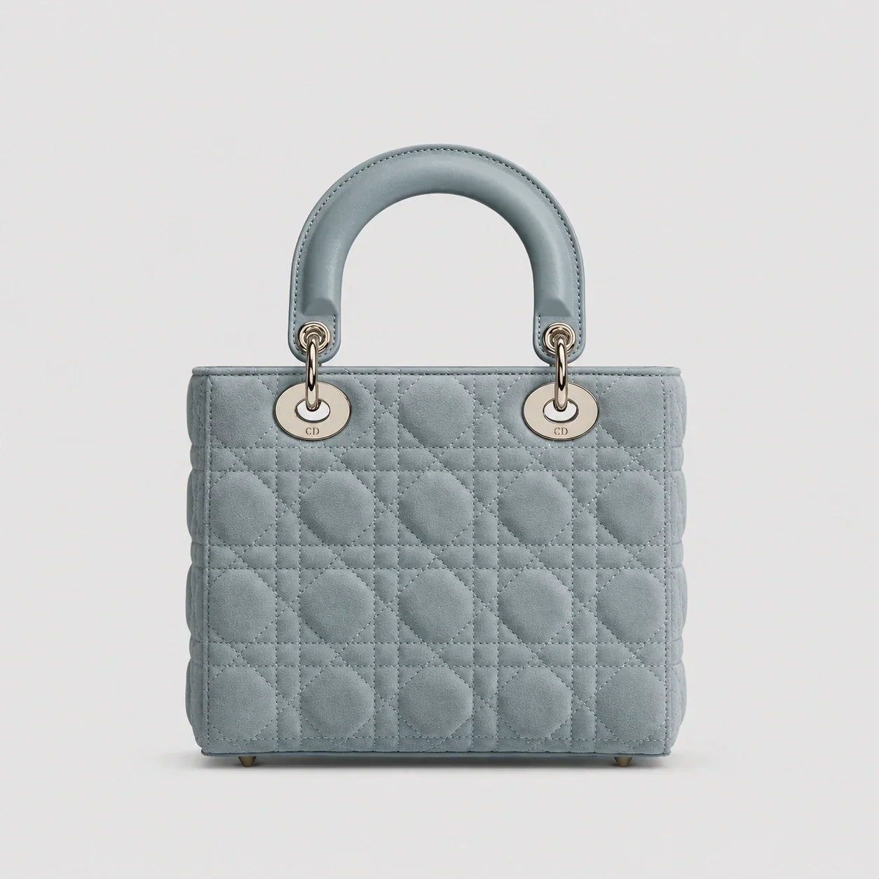 Lady Dior Cannage Veloursleder Himmelblau — Rückansicht | Luren Authentisch