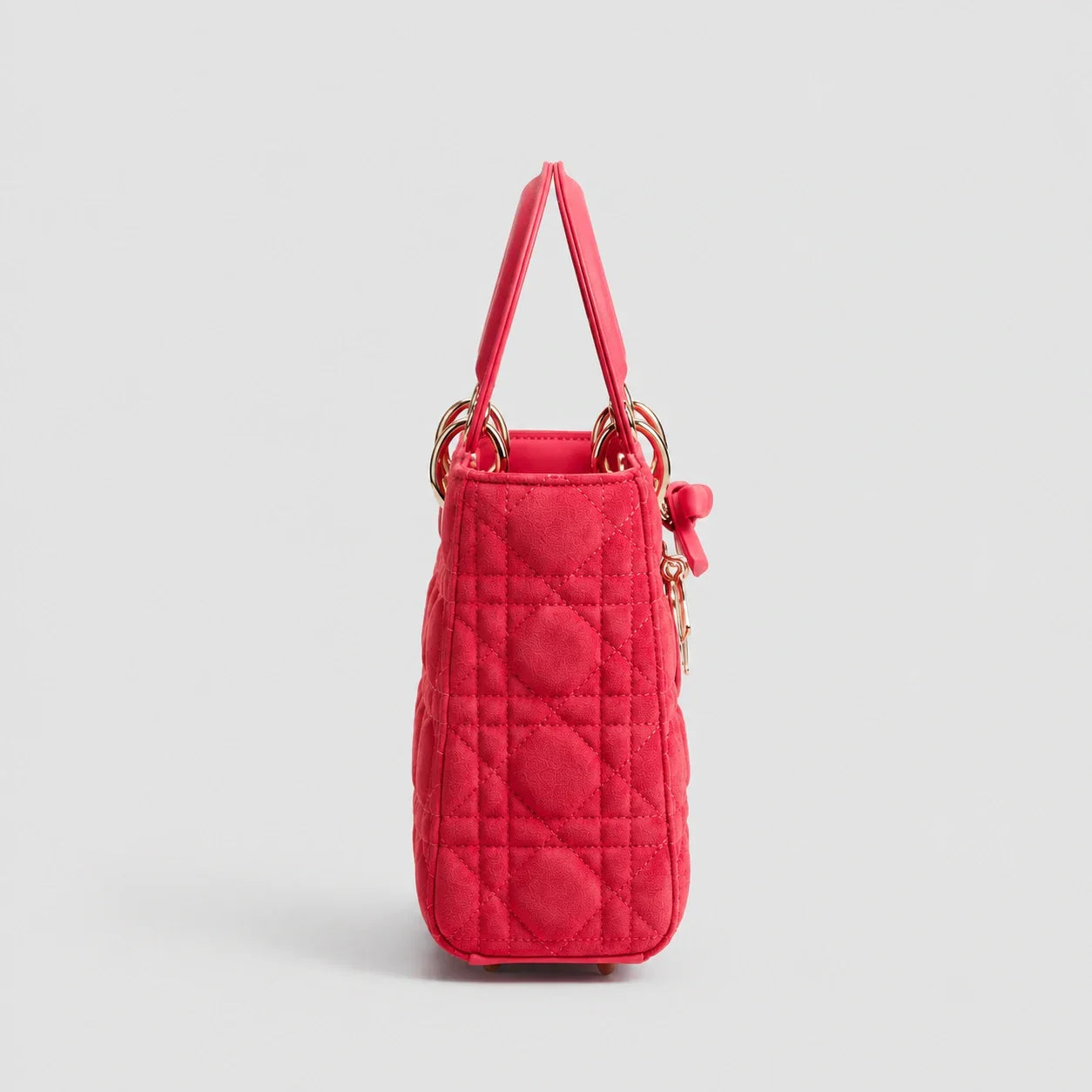 Lady Dior Cannage Veloursleder Rose Peony — Innenansicht | Luren Authentisch