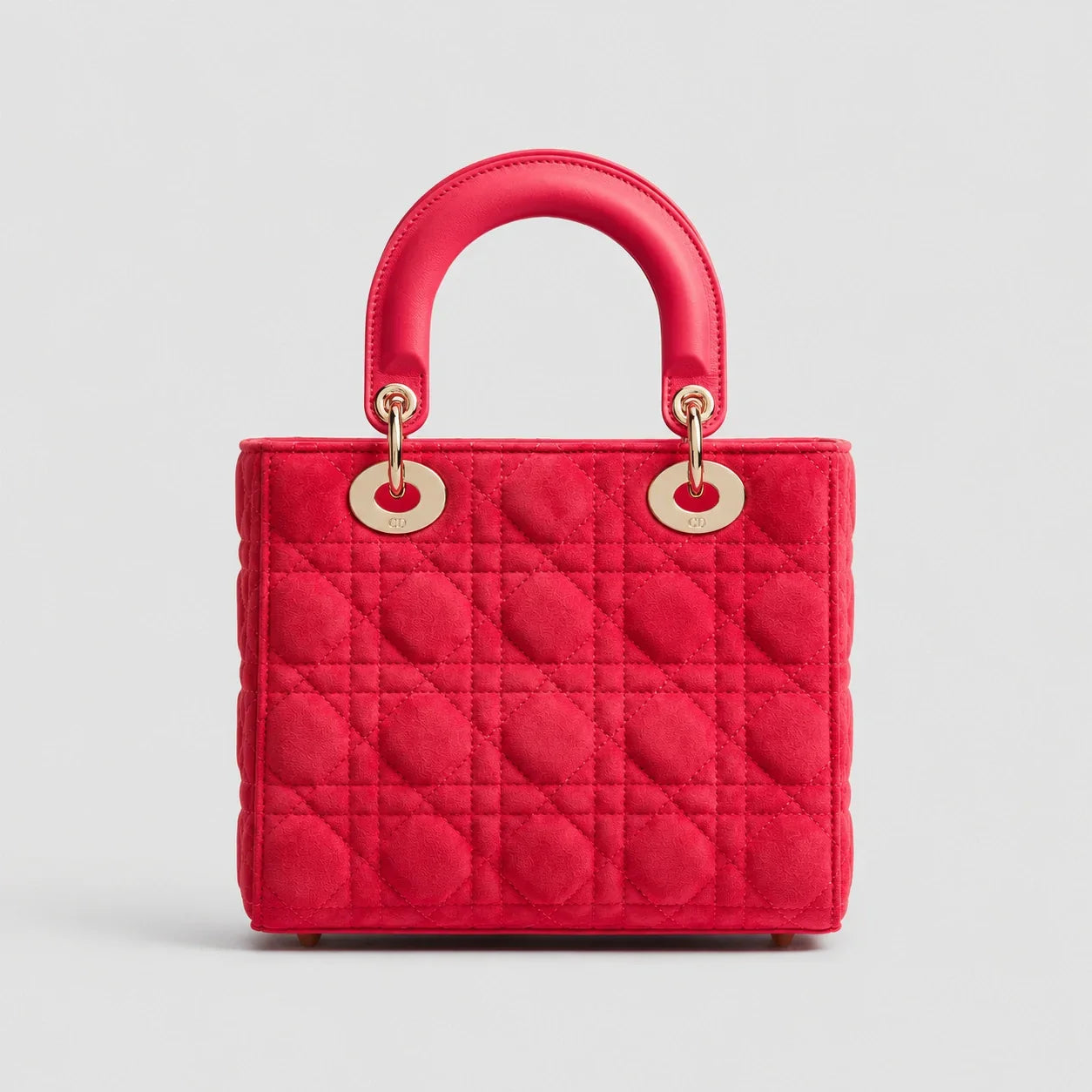 Lady Dior Cannage Veloursleder Rose Peony — Rückansicht | Luren Authentisch